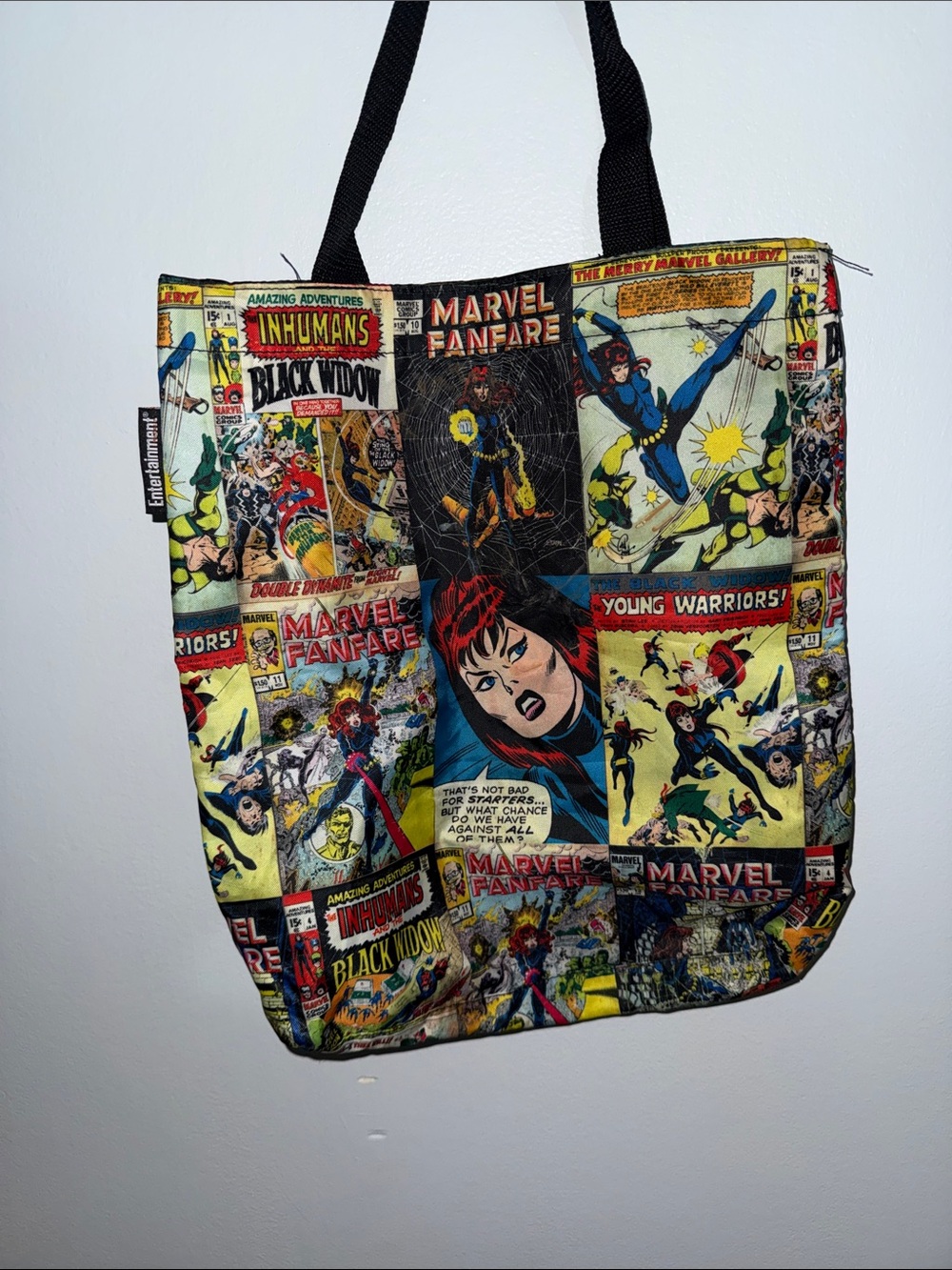 Marvel Comic Panel Tote Bag - Yellow, Red, Blue, Black
